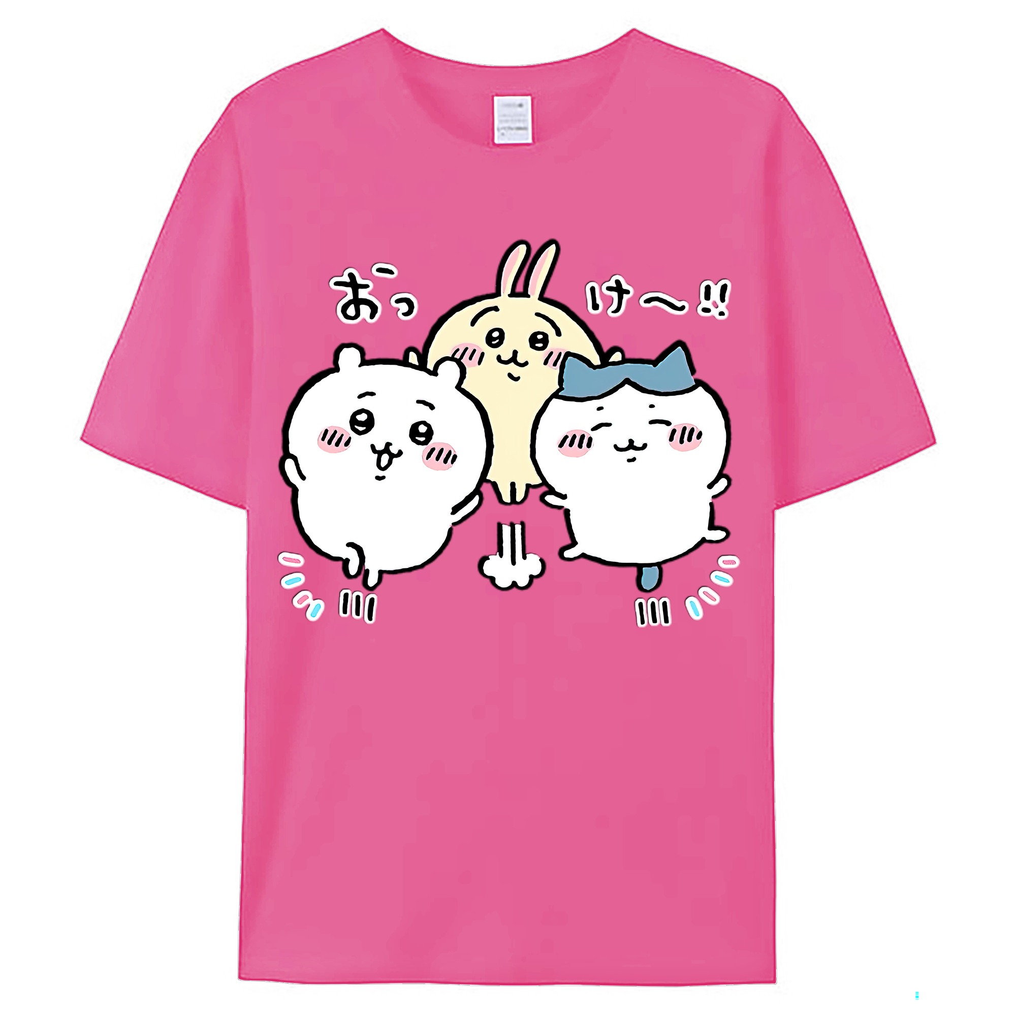 （画像用） ちいかわ ちいかわ Chii-kawa chiikawa レディースカジュアルプリントTシャツ（綿100％）